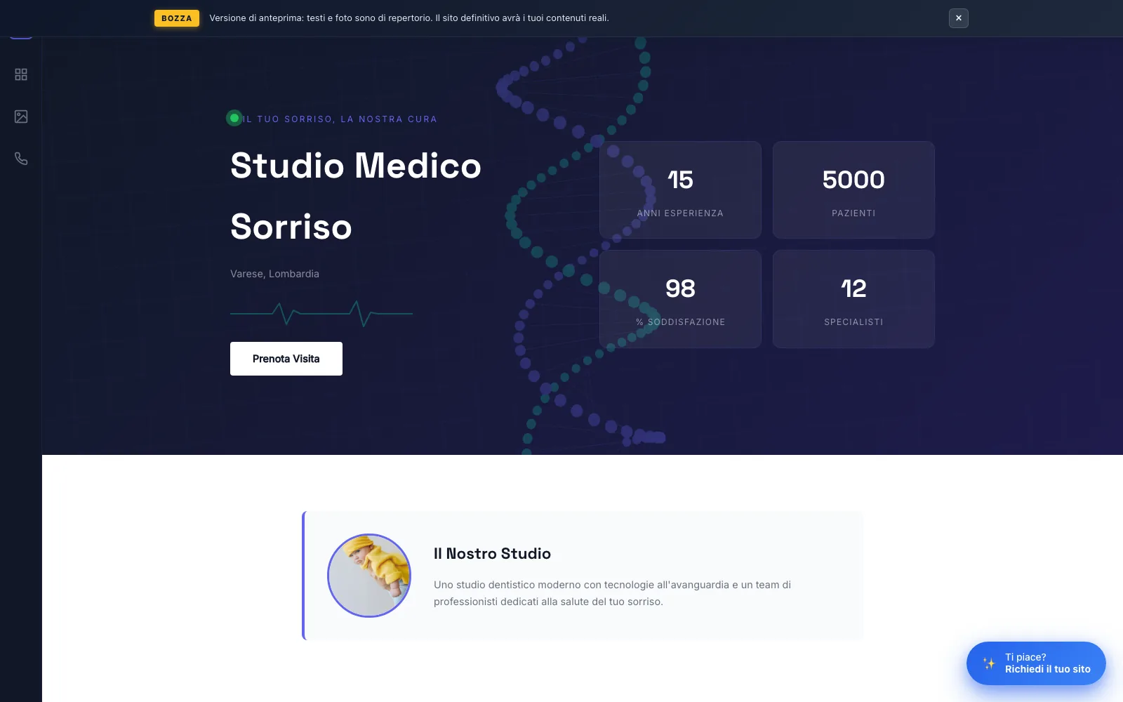 Anteprima sito Studio Medico Sorriso